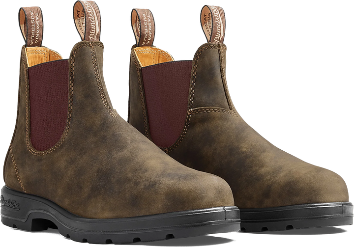 Unisex Blundstone Classic #585 Chelsea in Rustic Brown. Sku: 585-RUSTICBRN