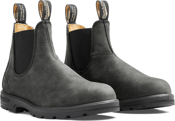 Unisex Blundstone Classic #587 Chelsea in Rustic Black. Sku: 587-RUSTICBLK