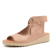 Side View Women's Django & Juliette Milan Sandal In Cafe/ Nude Sole Leather Sku: Dj17016Nzjle